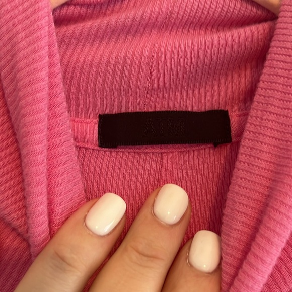 ATM Ribbed stretch-modal jersey turtleneck mini dress Size Medium - Picture 5 of 5